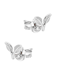 Twin Leaves Silver Stud Earring STS-6894